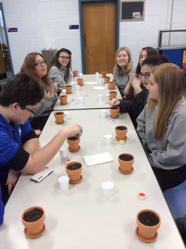 NAHS Students Enjoy Hands-on Planting Lesson