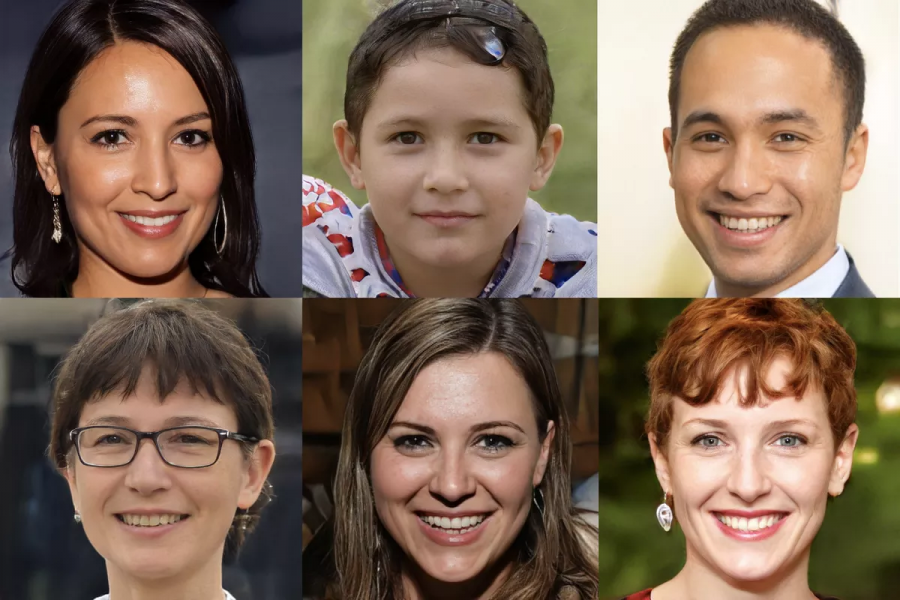 Photo Credit:
TheVerge.com - 
A set of fake faces  created by thispersondoesnotexist.com